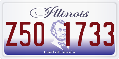 IL license plate Z501733