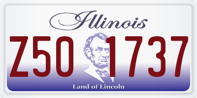 IL license plate Z501737