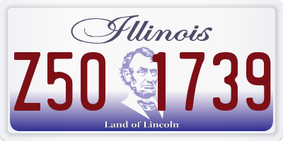 IL license plate Z501739