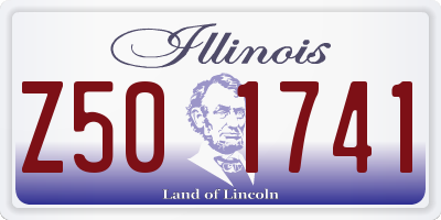 IL license plate Z501741