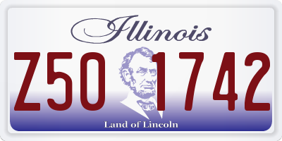 IL license plate Z501742