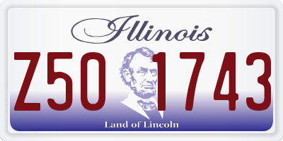 IL license plate Z501743