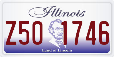 IL license plate Z501746