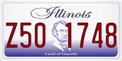 IL license plate Z501748