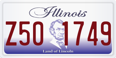 IL license plate Z501749