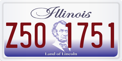 IL license plate Z501751