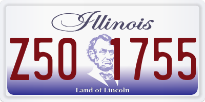 IL license plate Z501755