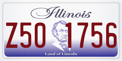 IL license plate Z501756