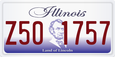 IL license plate Z501757