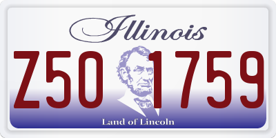 IL license plate Z501759