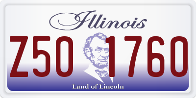 IL license plate Z501760