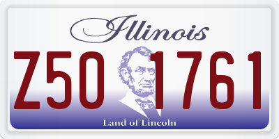 IL license plate Z501761