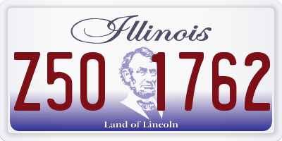 IL license plate Z501762