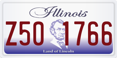 IL license plate Z501766