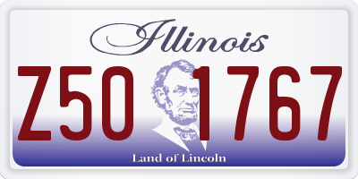 IL license plate Z501767