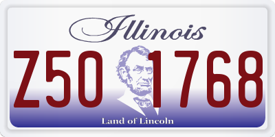 IL license plate Z501768