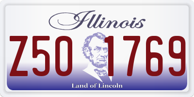 IL license plate Z501769