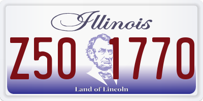 IL license plate Z501770