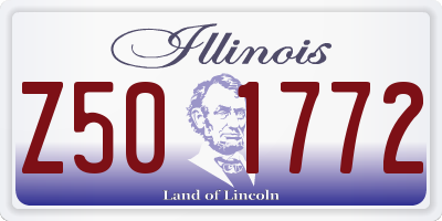 IL license plate Z501772