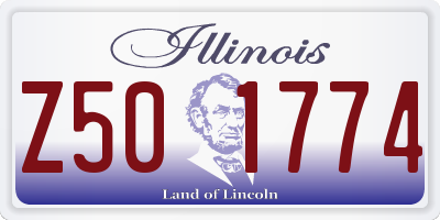 IL license plate Z501774