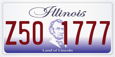 IL license plate Z501777