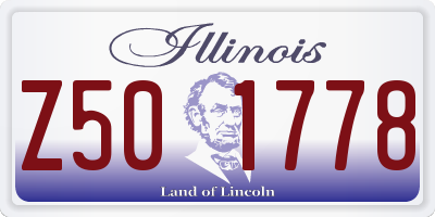 IL license plate Z501778