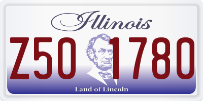 IL license plate Z501780