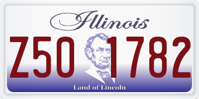IL license plate Z501782