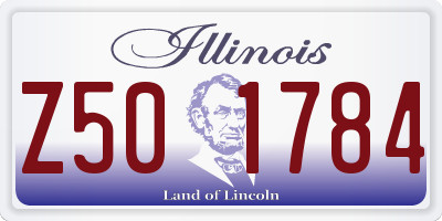 IL license plate Z501784
