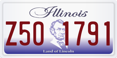IL license plate Z501791