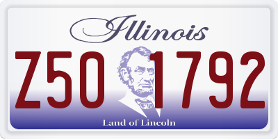 IL license plate Z501792