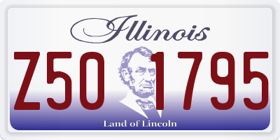 IL license plate Z501795
