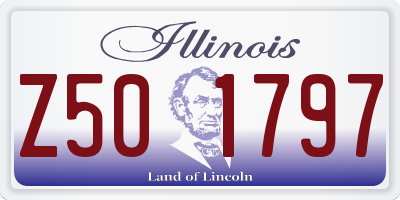IL license plate Z501797