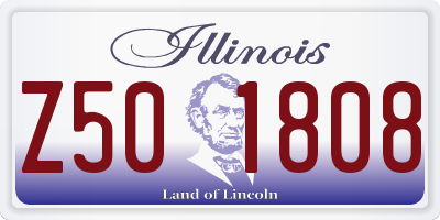 IL license plate Z501808