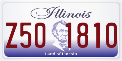 IL license plate Z501810
