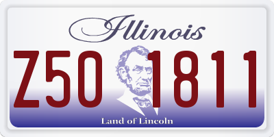 IL license plate Z501811