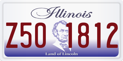 IL license plate Z501812