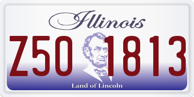 IL license plate Z501813