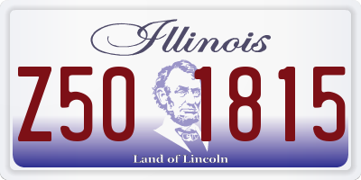 IL license plate Z501815