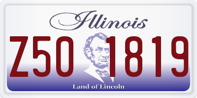 IL license plate Z501819