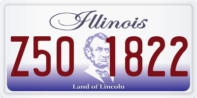 IL license plate Z501822
