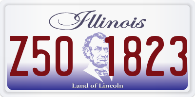 IL license plate Z501823