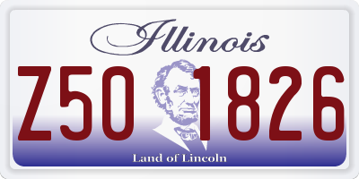 IL license plate Z501826