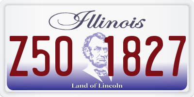 IL license plate Z501827