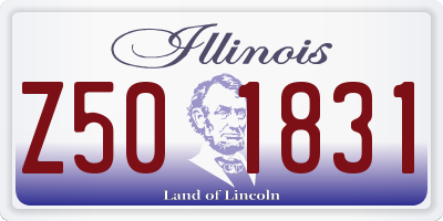 IL license plate Z501831