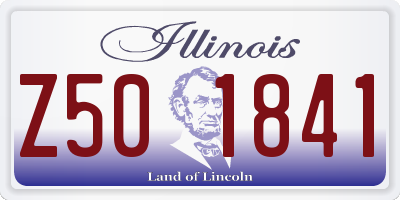 IL license plate Z501841
