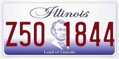 IL license plate Z501844