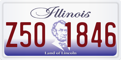 IL license plate Z501846