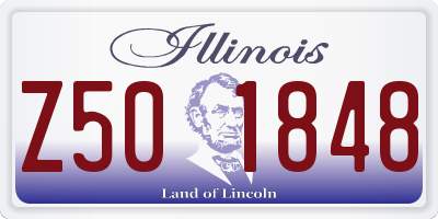 IL license plate Z501848