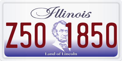 IL license plate Z501850